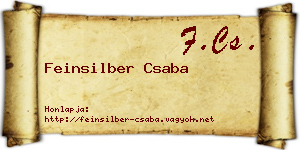 Feinsilber Csaba névjegykártya